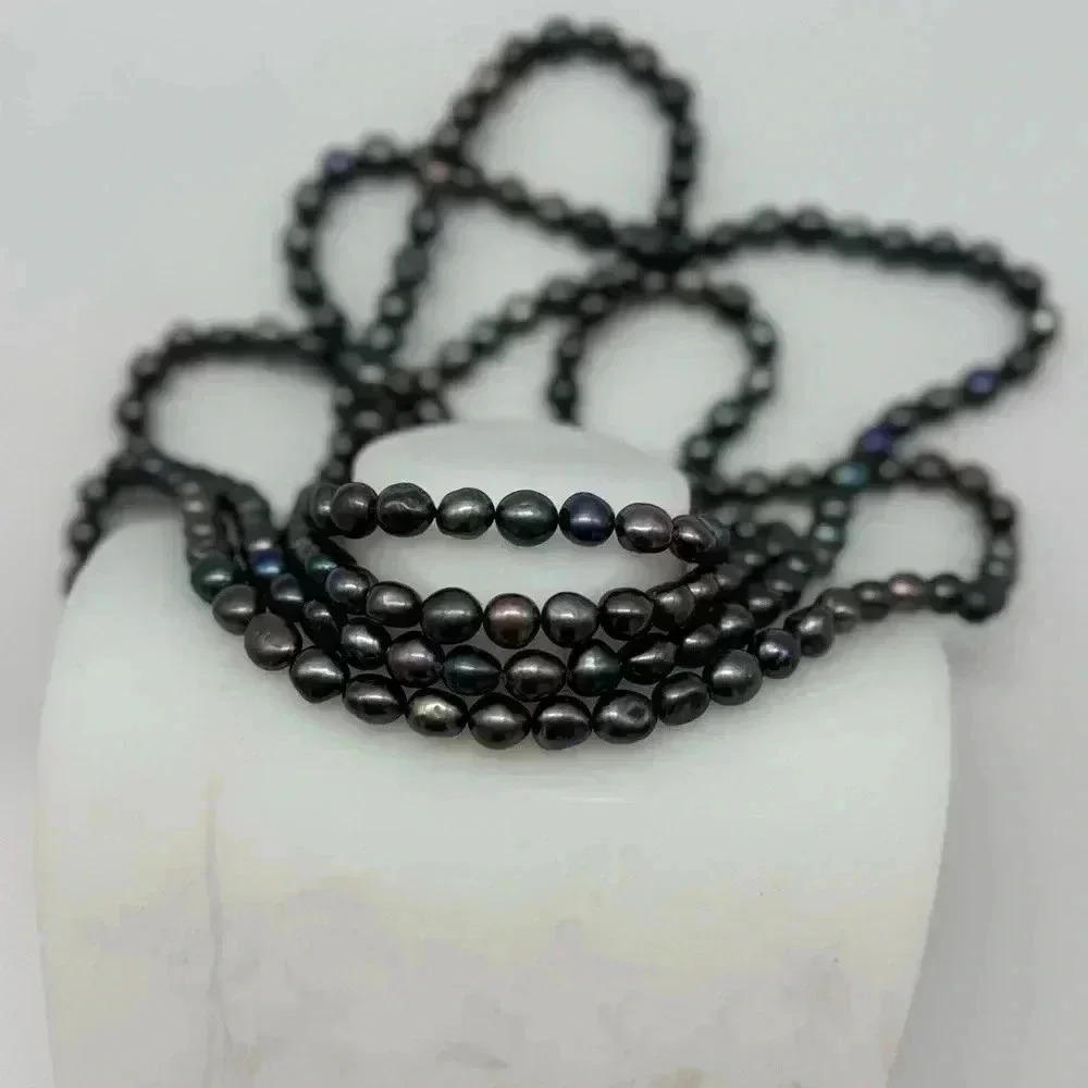 80inch Long Strand “IPS” Silver stamped Imperial Pearl Syndicate - Picture 3 of 9